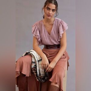 Anthropologie Forever That Girl Top, Lilac, Size Large